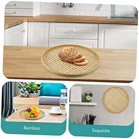 3-Piece Natural Weaving Colander Baskets Traditional Chinese Snack Sieve Storage Baskets
