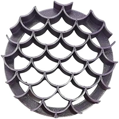 YNGLLC Purple Mermaid Scales Concha Cutter Baking Tool