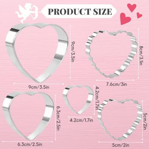 KAISHANE Heart Cookie Cutter Set