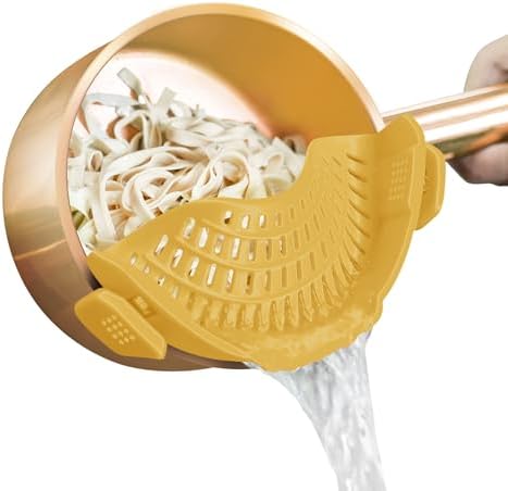 AUOON Silicone Clip On Food Strainer for Pots Pans
