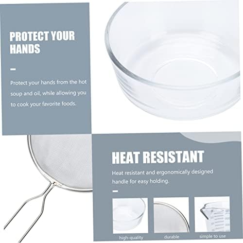 1 Set Glass Measuring Cups Stainless Steel