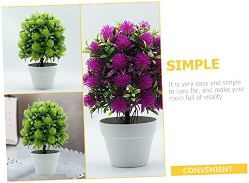 Personalized Miniature Green Potted Plant Decor 2PC Set