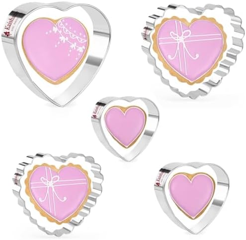 KAISHANE Heart Cookie Cutter Set
