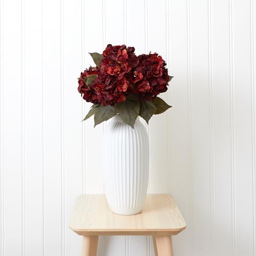 32in Realistic Hydrangea Artificial Flower Set - 6 Piece