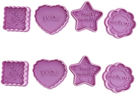 8pc 3D cartoon cookie molds set for baking fun and holiday treats