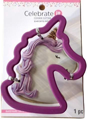 Celebrate It Grippy Plastic Unicorn Cookie Cutter 35x425