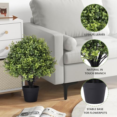 24 Fake Boxwood Outdoor Plant Set of 2