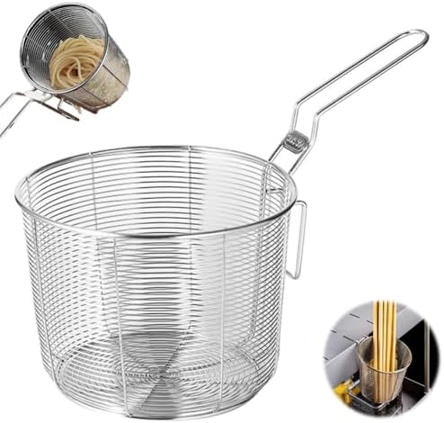Stainless Steel Mesh Paste Strainer Basket Perfect for Frying Cooking and Draining