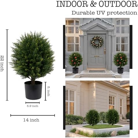 Artificial Cedar Topiary Tree 22T