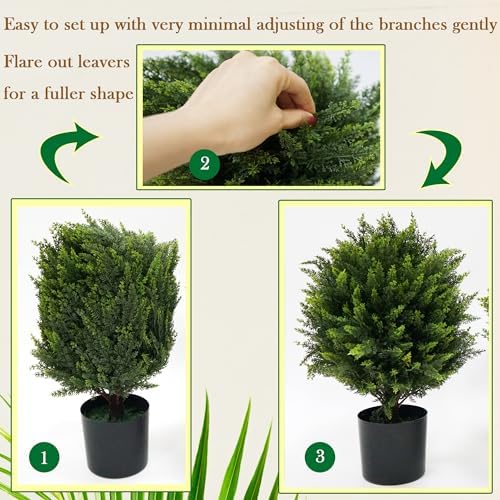 21 Artificial cedar Topiary Ball Set of 2