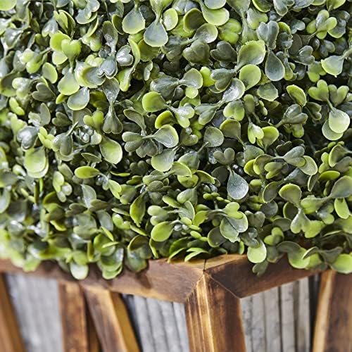 Teamson Home Solar-Powered LED Boxwood Topiary