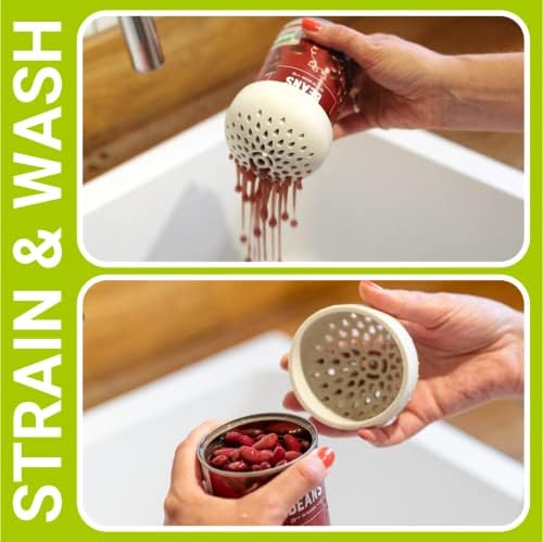 SIFTR Mini Colander Set - Flexible Silicone Can Strainer for Kitchen Gadget