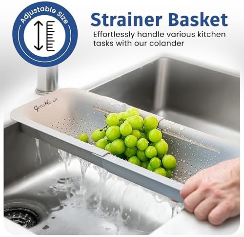 GottaHaveit Over The Sink Collapsible Strainer Basket Set - 2Pack for Kitchen Use