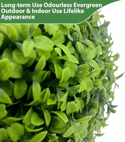ROOMTEC 2 Pcs 22 Inch Artificial Boxwood Topiary Trees