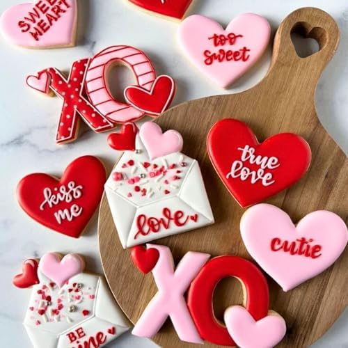 Mini Valentines Day Cookie Cutters Set with 22 Pieces
