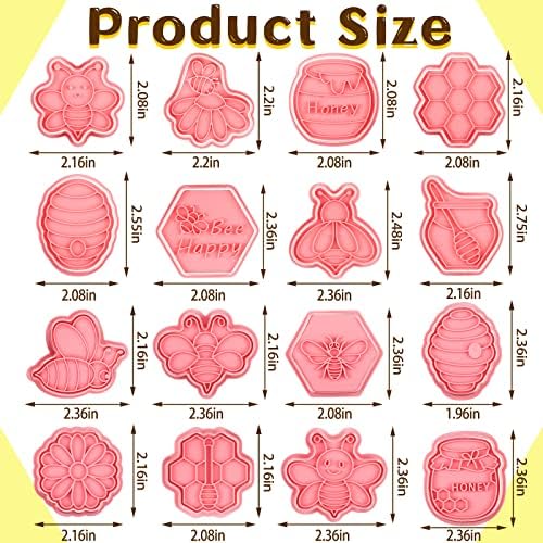 Hoolerry Summer Bee Cookie Cutters Set