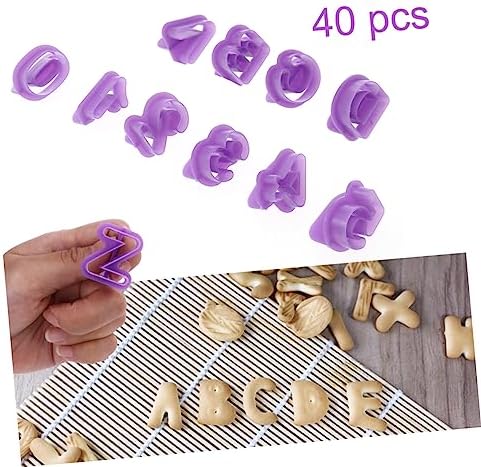 GRIRIW 40pc Baking Alphabet Number Mold Set