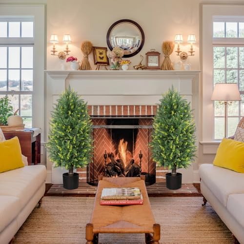 3ft Artificial Cedar Topiary Trees - Front Porch Dcor