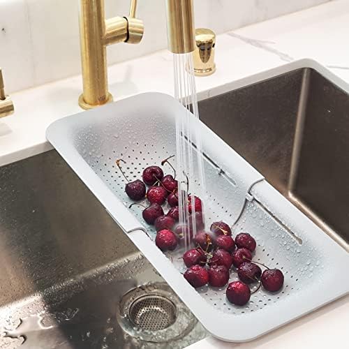 Makerstep Expandable Over the Sink Colander - Perfect Fit for Kitchen Essentials
