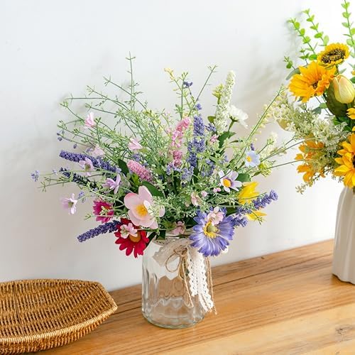 LUEUR Fake Silk Daisy Flowers