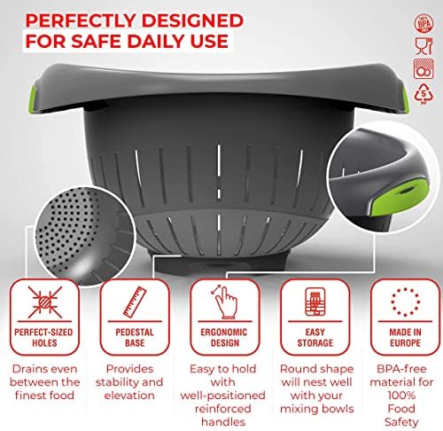 Premium Colander for Pasta Fruits Vegetables