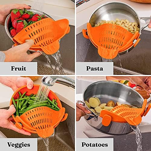 Snapping N Straining Multi-Functional silicone colander by Naborah