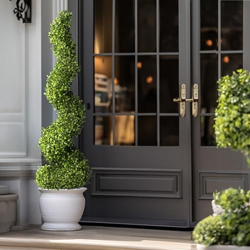 Barnyard Designs Artificial Boxwood Topiary Trees 48 Spiral 2 Trees
