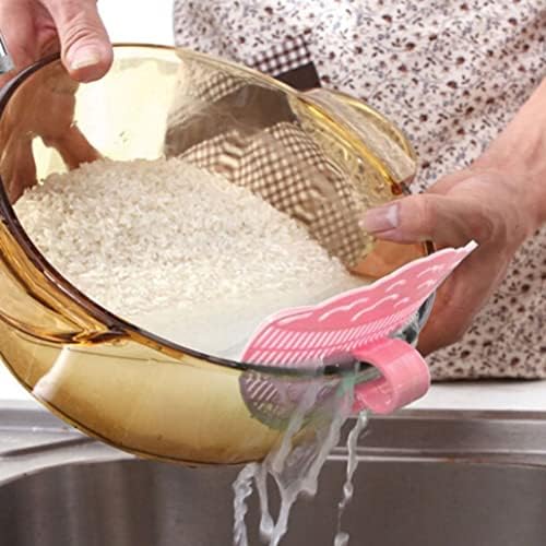 Pink Clip On Strainer for Pots Pans and Bowls