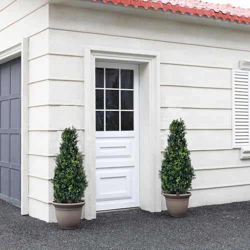 Artificial Boxwood Bush Cone 35 Tree with Spike