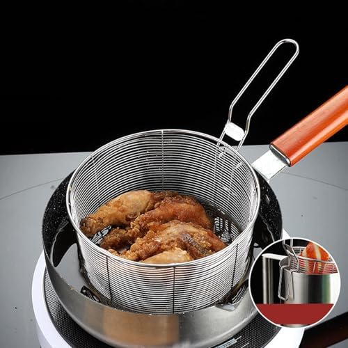 Stainless Steel Mesh Paste Strainer Basket Perfect for Frying Cooking and Draining