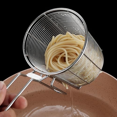 Stainless Steel Mesh Paste Strainer Basket Perfect for Frying Cooking and Draining