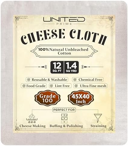Cheese Cloth 100 Organic Non-Toxic 45x40 inches Premium Quality