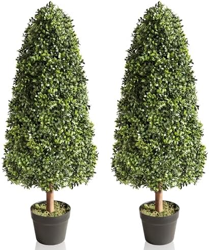 Handpicked 3ft Artificial Boxwood Topiary for Home Garden Decor