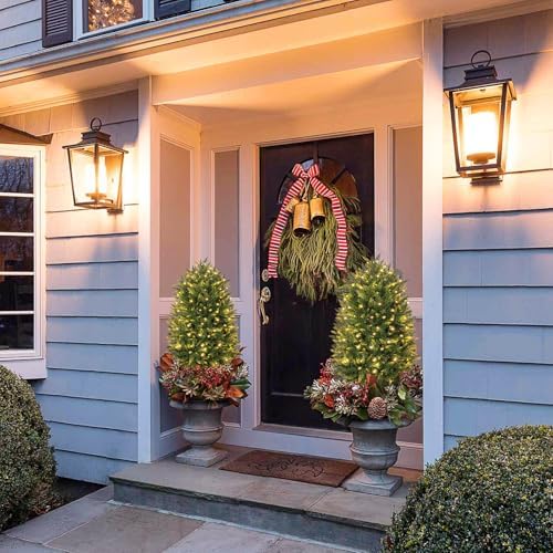 3ft Artificial Cedar Topiary Trees - Front Porch Dcor
