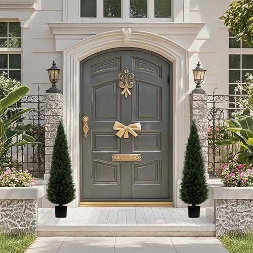 Kissilk 5-Ft Cedar Topiary - Realistic Outdoor