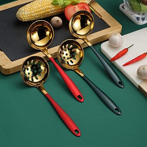 Perfect stainless steel slotted spoon with comfortable grip