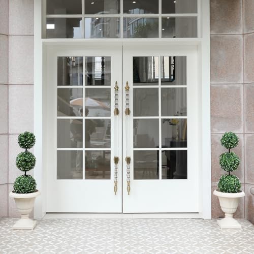 Elevate your outdoor space with Hobyhoons stylish artificial boxwood topiaries
