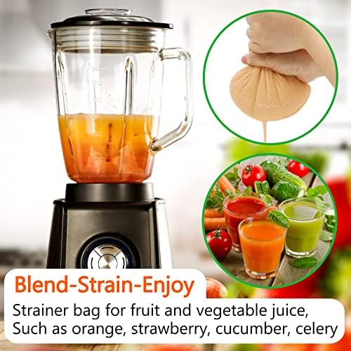 Premium 3-Pack Cotton Nut Milk Strainer Bags