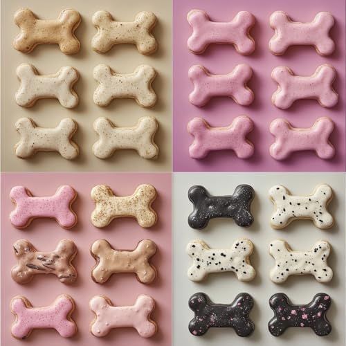 Stainless Steel Dog Bone Cookie Cutter with 25 Cavities