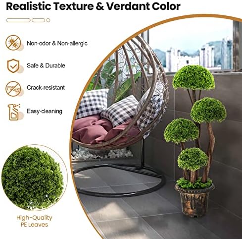 Realistic Artificial Cypress Topiary Tree
