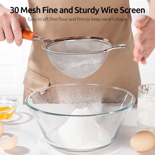 U-Taste 188 Stainless Steel Mesh Strainer Heavy Duty for Kitchen Needs