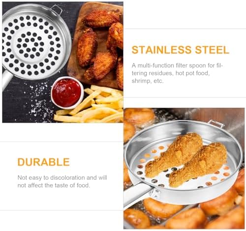 Hemoton Stainless Steel Colander with Long Handle