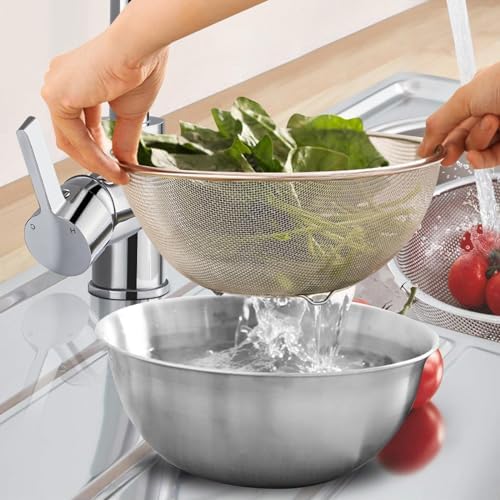Efficient Colander Mixing Bowl Set for Quick Drainage and Versatile Use