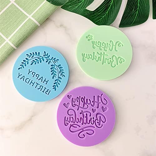 Aggert Silicone Bake Molds Happy Birthday Pattern 2Pcs