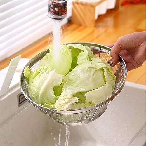 Stainless Steel Rice Sieve Large Capacity Durable Kitchen Tool