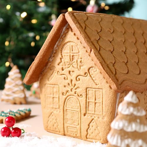 PME Christmas Cookie Cutters Stamps Gingerbread House Set of 3