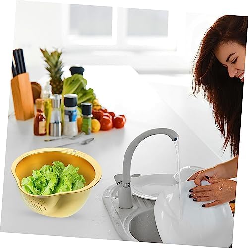 Stainless SteelPro Multi-Purpose Vegetable Fruit Cleaning Bowl for Home Kitchen Use