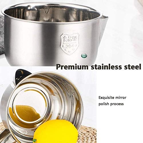 1200ml Stainless Steel Oil Fat Separator with Glass Cover Soup Grease Strainer