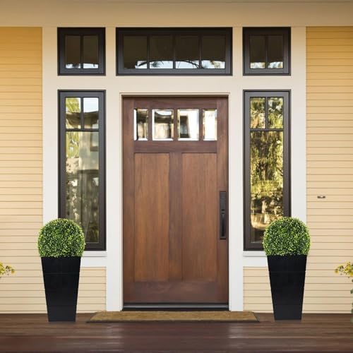 29 Boxwood Topiary Ball with Lights for Front Porch