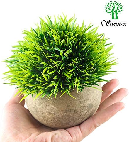 Svenee Artificial Topiary Shrubs with Grey Pots 2 Pack